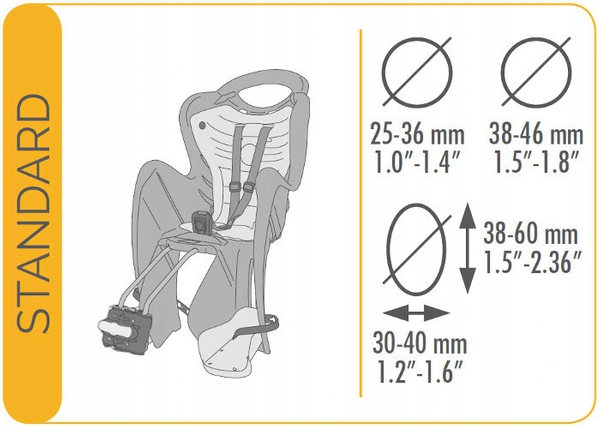 BELLELLI Mr Fox Standard fotelik rowerowy na ramę