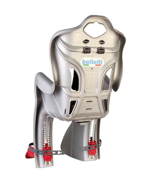 BELLELLI B-One Standard fotelik rowerowy na ramę srebrny