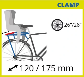 BELLELLI Lotus Clamp fotelik rowerowy na bagażnik