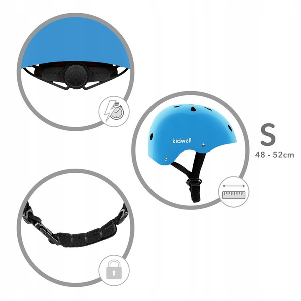 KASK ochronny Kidwell ORIX II Blue niebieski S rower hulajnoga dla dziecka