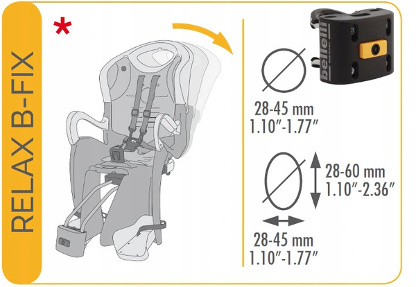 BELLELLI Tiger relax fotelik rowerowy odchylany